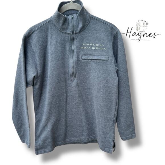 124. HARLEY DAVIDSON | 1/4 Zippered Pullover Authentic Harley Tag Size:XS - Picture 1 of 7